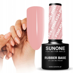 Sunone Rubber Base Pink 04 Baza kauczukowa budująca do paznokci 5ml