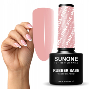 Sunone Rubber Base Pink 04 Baza kauczukowa budująca do paznokci 5ml