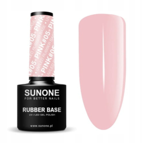 Sunone Rubber Base Pink 05 Baza kauczukowa budująca do paznokci 5ml