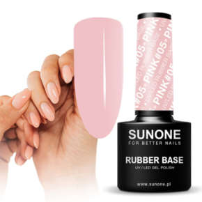 Sunone Rubber Base Pink 05 Baza kauczukowa budująca do paznokci 5ml