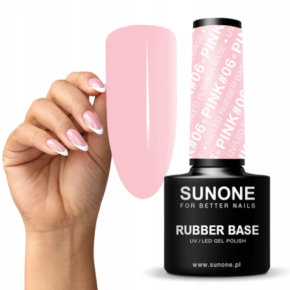 Sunone Rubber Base Pink 06 Baza kauczukowa budująca do paznokci 5ml