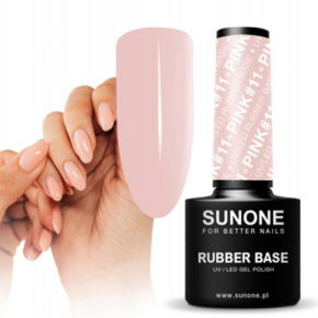 Sunone Rubber Base Pink 11 Baza kauczukowa budująca do paznokci 5ml