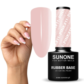 Sunone Rubber Base Pink 11 Baza kauczukowa budująca do paznokci 5ml