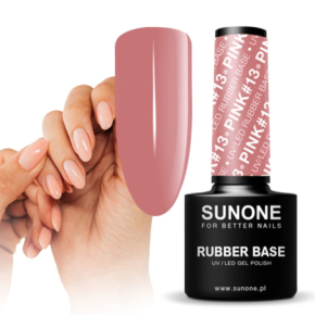 Sunone Rubber Base Pink 13 Baza kauczukowa budująca do paznokci 5ml