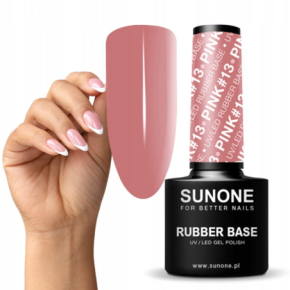 Sunone Rubber Base Pink 13 Baza kauczukowa budująca do paznokci 5ml