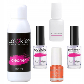 Zestaw do manicure żelowego z lampą UV + 2 x Allepaznokcie Tixo Builder Gel + preparaty + akcesoria