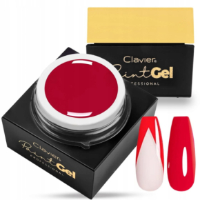 Clavier Paint Gel Ornamenty Red 5g czerwony żel do zdobień paznokci