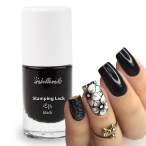 Isabellenails Stamping Lack Black Lakier klasyczny do stemplowania czarny 7ml