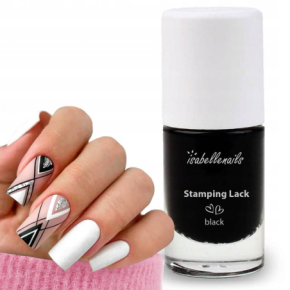 Isabellenails Stamping Lack Black Lakier klasyczny do stemplowania czarny 7ml