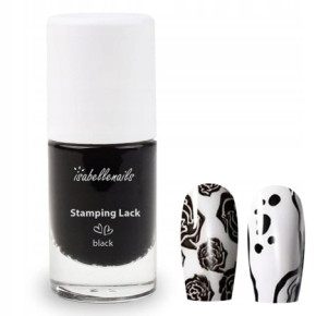 Isabellenails Stamping Lack Black Lakier klasyczny do stemplowania czarny 7ml