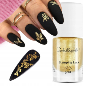 Isabellenails Stamping Lack Gold  Lakier klasyczny do stemplowania złoty 7ml