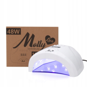 Molly Lac Lampa do paznokci Dual UV/LED 48W 1s Biała do lakierów hybrydowych i żeli