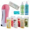Zestaw ItalWax do depilacji - podgrzewacz + 6x wosk w rolce aromatyczny 100ml + żele + paski + talk - 1