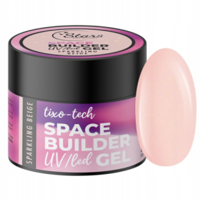 Stars from The Stars Space Builder Gel UV/LED Tixo-Tech Sparkling Beige Żel budujący 3w1 do paznokci 45g