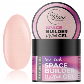 Stars from The Stars Space Builder Gel UV/LED Tixo-Tech Sparkling Beige Żel budujący 3w1 do paznokci 45g