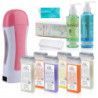 Zestaw ItalWax do depilacji - podgrzewacz + 6x wosk w rolce Top Line 100ml + żele + paski + talk - 1