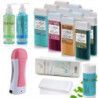 Zestaw ItalWax do depilacji - podgrzewacz + 12x wosk w rolce Flex 100ml + żele + paski + talk - 1