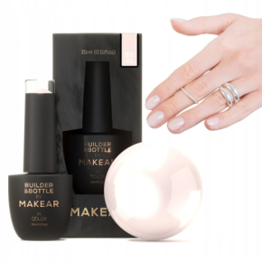 Makear Builder&Bottle BG01 Żel budujący do paznokci w butelce z pędzelkiem Hema Free 15ml