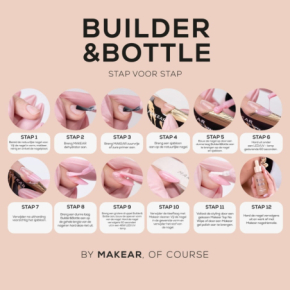 Makear Builder&Bottle BG02 Żel budujący do paznokci w butelce z pędzelkiem Hema Free 15ml