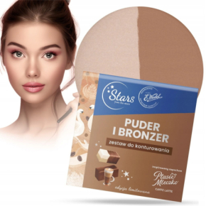Stars from The Stars E.Wedel Ptasie Mleczko Caffe Latte Puder i bronzer - zestaw do konturowania edycja limitowana 8g