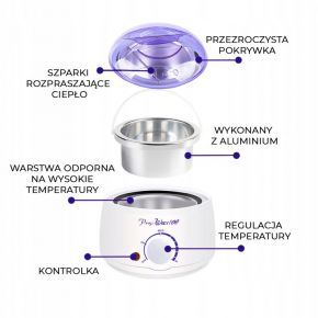 Zestaw ItalWax do depilacji podgrzewacz Pro Wax 100W + wosk twardy Rose