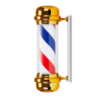 Plafon podświetlany pole barber shop BB-02 złoty duży - 2