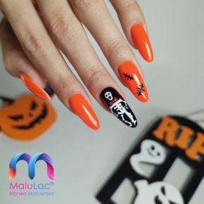 Halloween wesoły szkielet z muchą MaluLac