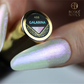 Boska Nails Cosmic Glow 488 Galaxina różowo-fioletowy holograficzny lakier hybrydowy 6ml