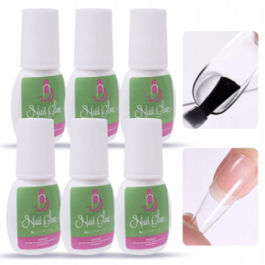 KLCosmetics Nail Glue Szybkoschnący klej do tipsów z pędzelkiem 7g zestaw 6 sztuk