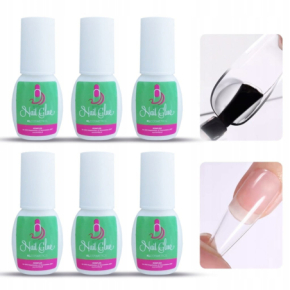 KLCosmetics Nail Glue Szybkoschnący klej do tipsów z pędzelkiem 7g zestaw 6 sztuk