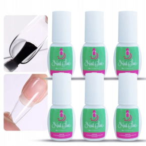 KLCosmetics Nail Glue Szybkoschnący klej do tipsów z pędzelkiem 7g zestaw 6 sztuk