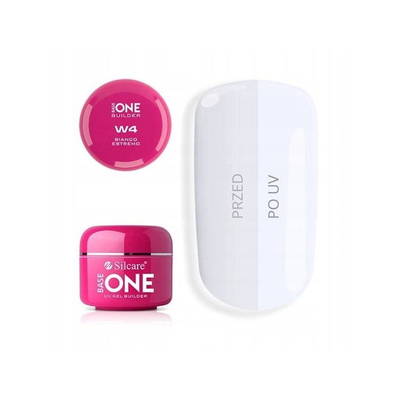 Silcare Base One Bianco Neve Estremo W4 5g budujący żel UV do paznokci