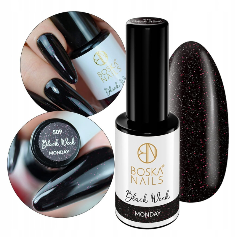 Boska Nails Black Week 509 Monday Kolorowy lakier hybrydowy 6ml Boska Nails Black Week 509 Monday Kolorowy lakier hybrydowy 6ml
