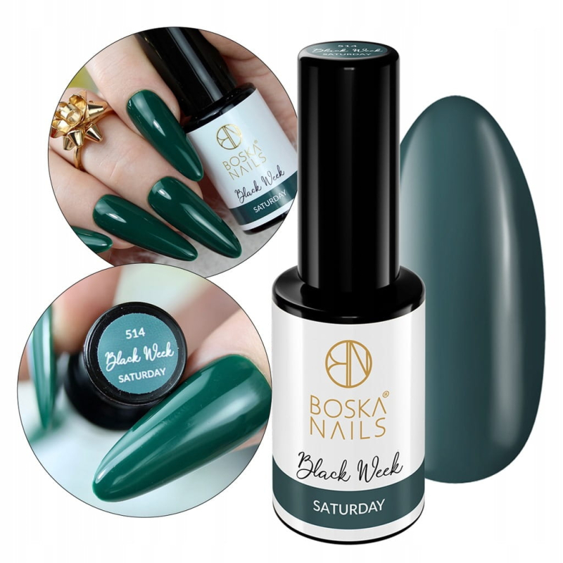 Boska Nails Black Week 514 Saturday Kolorowy lakier hybrydowy 6ml Boska Nails Black Week 514 Saturday Kolorowy lakier hybrydowy 6ml