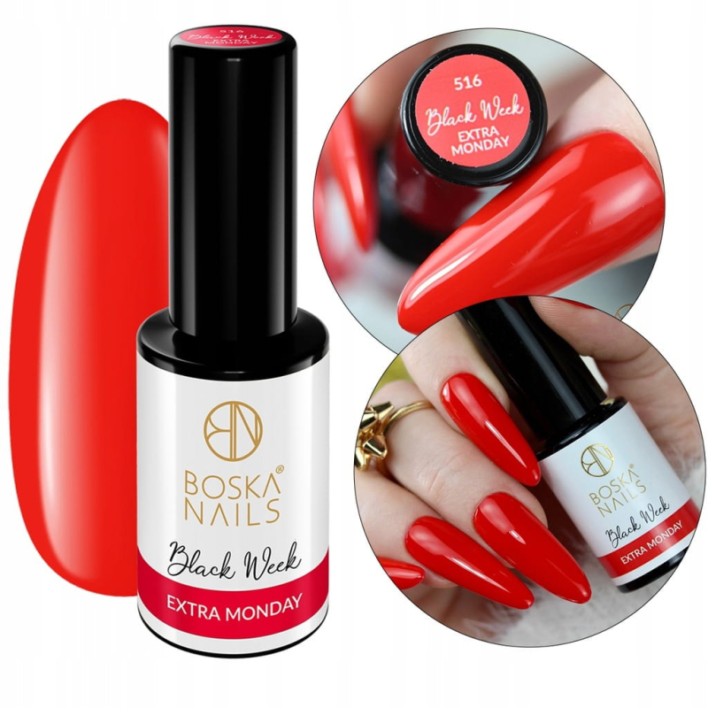 Boska Nails Black Week 516 Extra Monday Kolorowy lakier hybrydowy 6ml Boska Nails Black Week 516 Extra Monday Kolorowy lakier hybrydowy 6ml