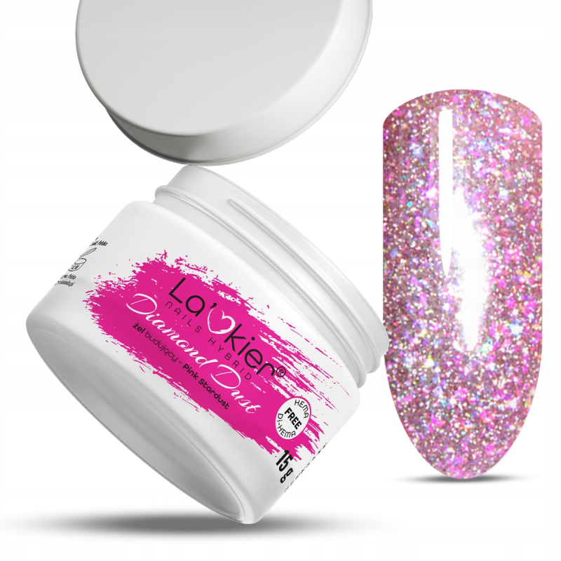 La’kier Diamond Dust Pink Stardust 15g hipoalergiczny samopoziomujący żel budujący do paznokci z efektem Flash La’kier Diamond Dust Pink Stardust 15g hipoalergiczny samopoziomujący żel budujący do paznokci z efektem Flash