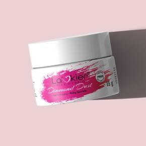 La’kier Diamond Dust Pink Stardust 15g hipoalergiczny samopoziomujący żel budujący do paznokci z efektem Flash