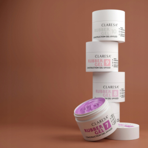 Claresa Rubber Gel 1 budujący żel do przedłużania paznokci transparentny 12g