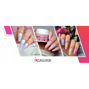 Claresa Żel budujący samopoziomujący do paznokci Soft&Easy Builder Gel Dancing Sparkles 12g
