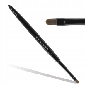 Staleks Expert NBE-04 Profesjonalny pędzelek do żelu i akrylożelu 4mm czarny