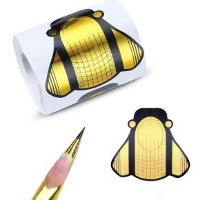 Szablony formy szerokie do przedłużania paznokci bee złoto-czarne 100 sztuk