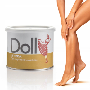 Xanitalia Doll Zestaw do depilacji ciała - podgrzewacz + wosk w puszce 400ml Litzea + paski + szpatułki