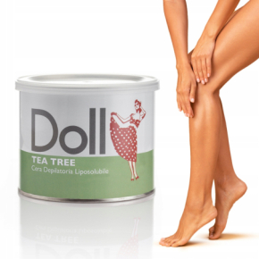 Xanitalia Doll Zestaw do depilacji ciała - podgrzewacz + wosk w puszce 400ml Tea Tree + paski + szpatułki