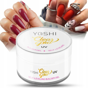 Yoshi Clear Pro UV Self-Leveling Builder Gel Żel budujący samopoziomujący do paznokci 15ml