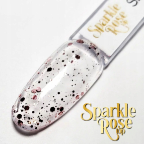Yoshi Top Sparkle Rose do lakierów hybrydowych z drobinami brokatu rose gold 10ml