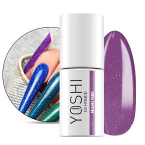 Yoshi Retrowave 021 Miami Vibe Brokatowy lakier hybrydowy z efektem flash neon 6ml