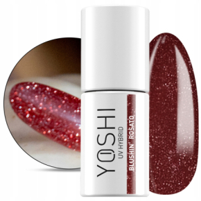 Yoshi Sip Sip Hooray 144 Blushin' Rosato Brokatowy lakier hybrydowy z efektem flash 6ml