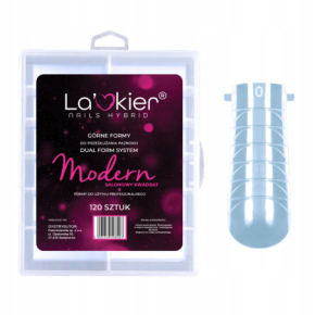 La’kier Zestaw mini do akrylożelu - formy Dual Form Modern 120 sztuk kwadrat + pędzelek dwustronny ze szpatułką