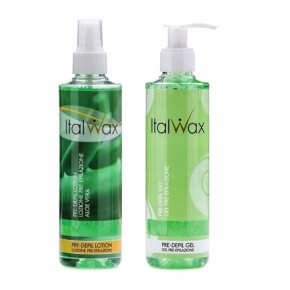 Zestaw do depilacji: podgrzewacz, żel, lotion, wosk Naturalny ItalWax