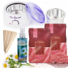 Zestaw do depilacji: 2 x wosk twardy Rose ItalWax + podgrzewacz - 2